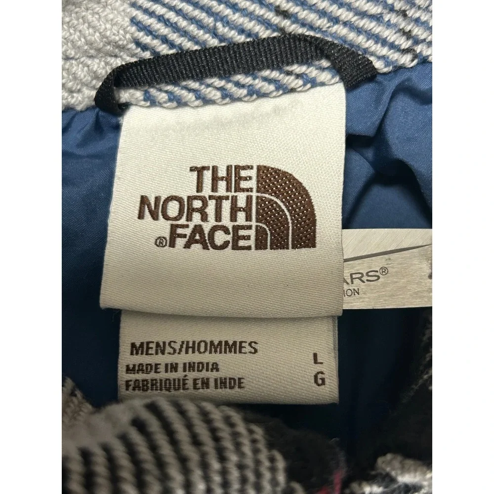 The North Face Mens Valley Twill Flannel Shirt Blue Plaid L Heavyweight Cotton